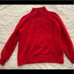 Loft M red sweater